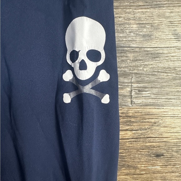 Lululemon Athletica Navy Blue Skull Leggings with High Waistband - Picture 4 of 8